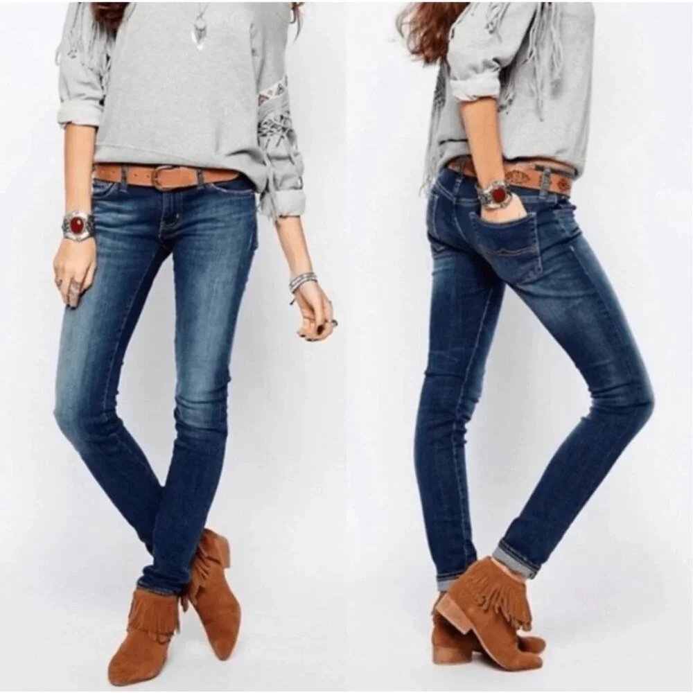 Ralph Lauren Denim & Supply Jeans Skinny 29 30 x 31 Stretch Cotton Dark Blue